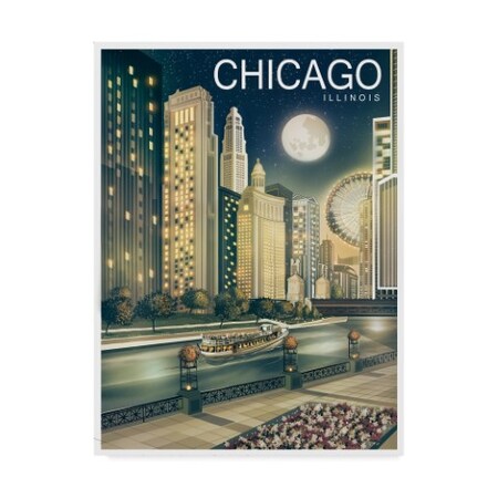 Trademark Fine Art Old Red Truck 'Chicago 2' Canvas Art, 18x24 ALI21521-C1824GG